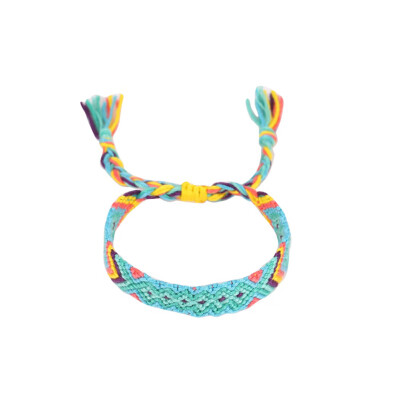 

Boho Colorful Hand Woven Cotton Rope Bracelets Multicolor Braided Handmade Friendship Bracelet Adjustable