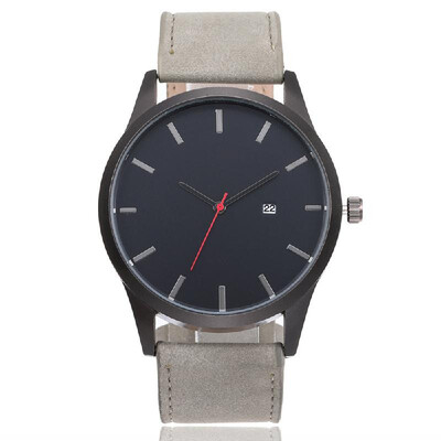 

Fashionable Stylish Casual Vintage Calendar Quartz Watch Wristwatch with Leather Strap Band for Men Women