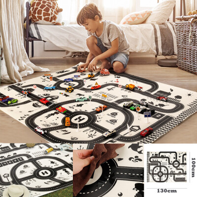 

YIWULAKids Play Mat City Road Buildings Parking Map Game Scene Map Educational Toys