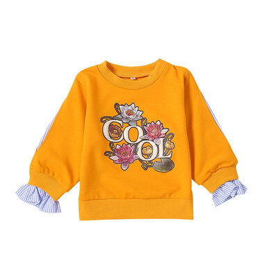 

Baby Girls Spring Cotton Floral Pattern T-shirt Tops Blouse Long Sleeve Children Casual Shirts