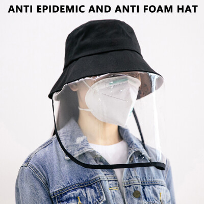 

5pcs Epidemic & Anti-fog Hat Full Face Mask-Bag-Premium Black PVC Fisherman Hat