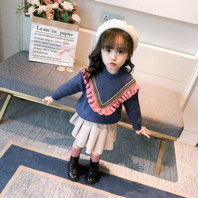 

Autumn Winter Tops Children Toddler Clothing Baby Girls Cotton Print T-shirt Bat Sleeves Casual Round Collar Sweet Tops