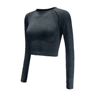 

Women Slim Sportswear Running Yoga Fit Crop Top Seamless Elasticity Tops