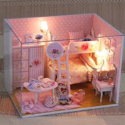 

Gotoamei DIY Dollhouse Miniature 3D House Furniture LED House Puzzle Decorate Creative