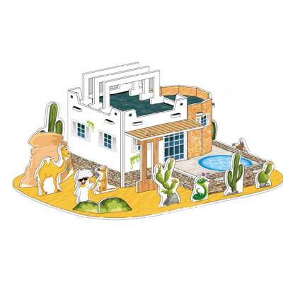 

Tailored Paper Board Puzzle Early Learning Construction Assemble Children Home Decoration