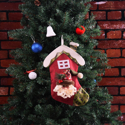 

Toponeto Christmas Stocking Mini Sock Santa Claus Candy Gift Bag Xmas Tree Hanging Decor