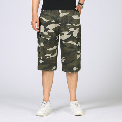 

Gobestart Mens New Style Large Camouflage Overalls Outdoors Comfortable Cropped Trousers