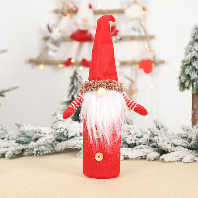 

Gobestart Merry Christmas Santa Wine Bottle Bag Cover Xmas Festival Party Table Decor Gift