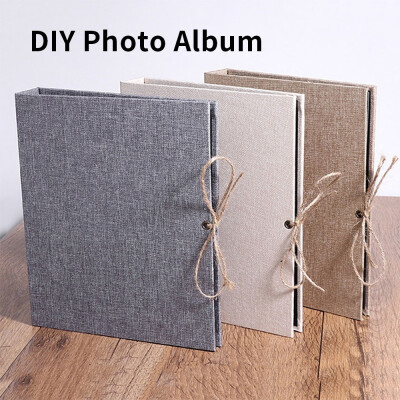 

Diy Scrapbook Photo Album Linen Cover Vintage Scrap Book Self Adhesive Photo Albums Memory Book