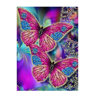 

Diamond Embroidery Purple Butterfly Picture of Rhinestone Full Square Diamond Painting Handmade Resin Drill Unfinished Craft DIY