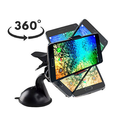 

Universal Car Holder 360°Rotating Windshield Mount Bracket Stand For GPS Mobile Cell Phone