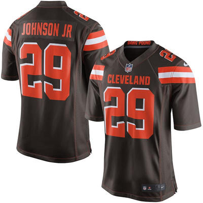 

Youth Football Jersey Cleveland Browns Duke Johnson Jr Brown Game Jersey