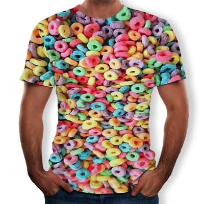 

Toponeto Mens 3D Printed Funny Round Neck Short Sleeves Fashion T Shirt Blouse Tee