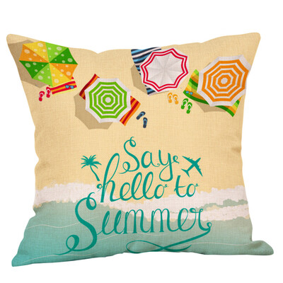 

Toponeto Flax Pillow Case Cover Garden Scenery Throw Sofa Car Cushion Cover Home Decor