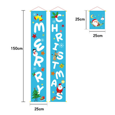 

Merry Christmas Hanging Christmas Ornaments Porch Sign Decor Trick Or Treat Halloween Door Banner Christmas Decorations for Home