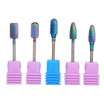 

5pcs Nail Drill Bits Cuticle Cleaner Dust Drill Rotary Polishing Nail Grinding Heads Nail Salon Tools