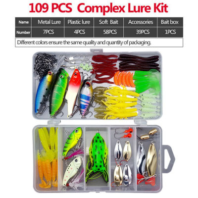 

164pcsbox Fishing Accessories Kit Including Jig Hooks Fishing Sinker Weights Fishing Swivels Snaps with Fishing Tackle Box