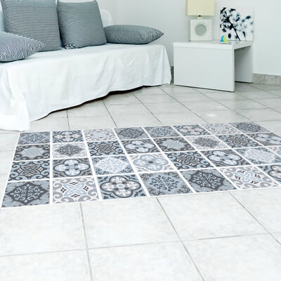 

Gobestart Mediterranean Style Removable 3D Floor Sticker Decal Mural Living Room Decor