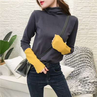 

Korean Style Women Turtleneck Sweaters Solid Color Autumn Winter Warm Ladies Jumper Basic Long Sleeve Pull Femme