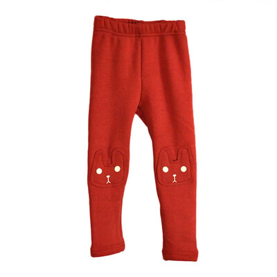 

Cute Rabbit Girls Child Pants Bottoms Kids Baby Toddler Fleece Leggings Trousers