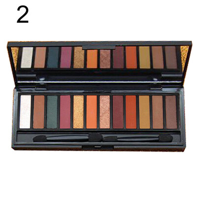 

12 Colors Glitter Eyeshadow Palette Shimmers Eye Makeup Matte Lasting Cosmetics