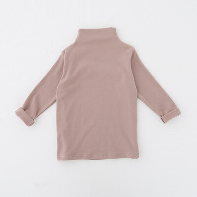 

New Winter Baby Girls T Shirt Long Sleeve Turtleneck Solid Color T-shirt Bottoming Shirt Cotton Toddler Childrens Clothes