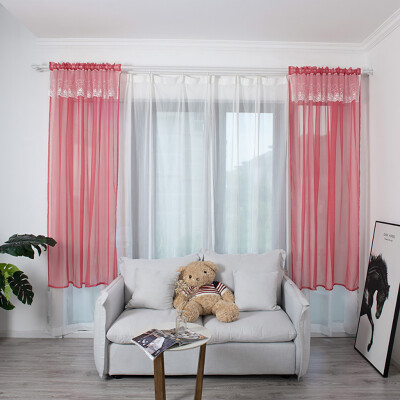 

Gobestart Leaves Sheer Curtain Tulle Window Treatment Voile Drape Valance 1 Panel Fabric