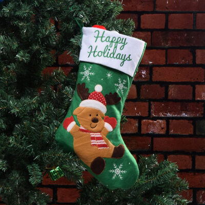 

Check Buffalo Plaid Christmas Stocking Gift Bag Holder Xmas Tree Ornaments Decor