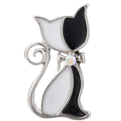 

Natural Animals Brooch Pins Pet Cat Brooches For Women Stainless Steel Brooch Jewelry Accessories