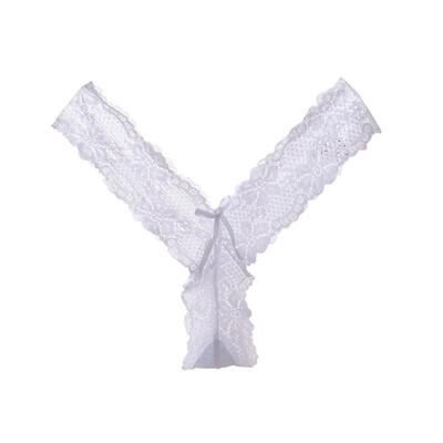 

Women G String Sexy Underwear Lace Briefs Panties Transparent Super Thin Hollow Thong V Shaped Lingerie
