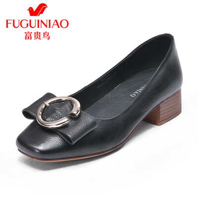 

Fugui bird FUGUINIAO single shoes womens shoes ladies shoes Mary Jane womens shoes fashion wild comfortable with H853156C black 38