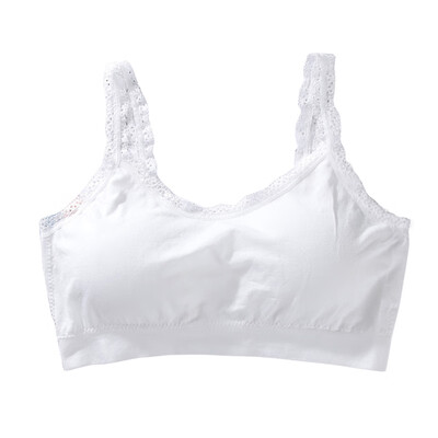 

new ladies breathable seamless fitness lace bra underwear detachable chest pad Siamese sports bra