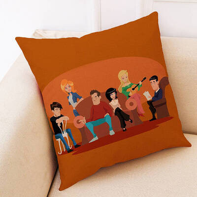 

redCherry Friends Tv Show Pillow Case Linen Cushion Covers Squares Couch Sofa Pillow Cover 18x18 inch