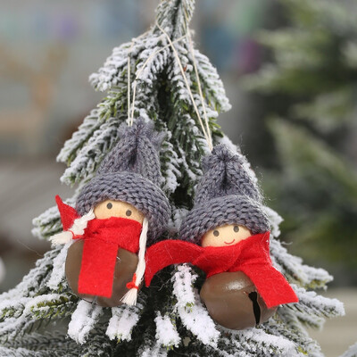 

2PCS Christmas Bells Plush Doll Xmas Tree Hanging Pendants Decorative Ornaments