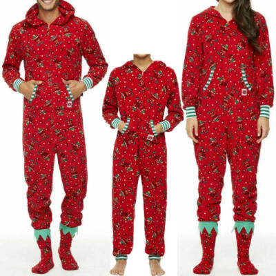 

UK Family Matching Christmas Pyjamas PJS Set Xmas One Piece Sleepwear Nightwear