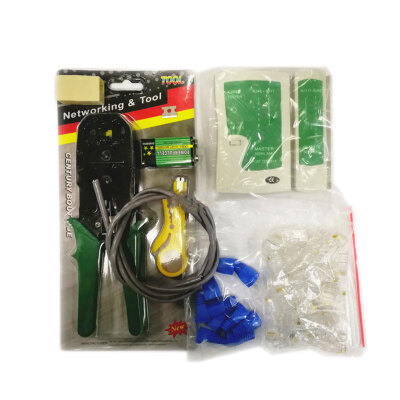 

67pcs RJ45 Cat5e Cat6 Ethernet LAN Kit Cable Tester Crimper Crimping Tool Wire Stripper Set