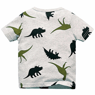 

Summer Funny Cartoon Pattern Kids T-shirts For Boys Children T Shirts For Boys Short Sleeve Tops Baby O-neck Cotton ClothingA