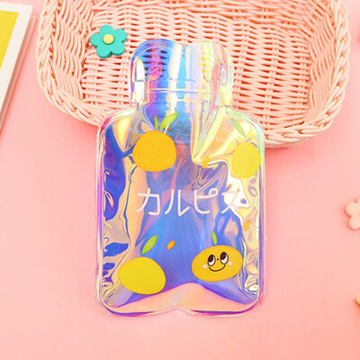 

Mini Cute Portable Laser Hot Water Bottle Cartoon Simple Winter Warm Water Bag Note Water Hand Warmers