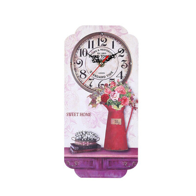 

European Retro Square Wall Clock Large Silent Wall Clock Digital Rectangle Wall Clock Modern Design Printed Clocks For Home Bar