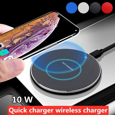 

NEW Wireless Charger Pad 10W Fast Charging Dock for iPhone Samsung Huawei Xiaomi