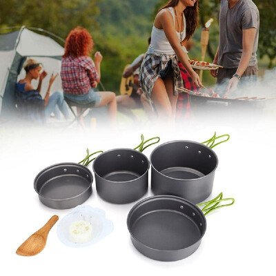 

Outdoor Portable Cooking Pot for 2-3 Persons Bowl Pan Set Camping Picnic Tableware Cookware