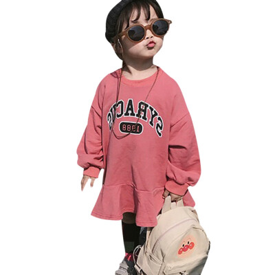 

Spring Autumn Sweatshirt Kids Baby Girls Cute Tops Kids Loose Letter Print Comfortable Sweatshirt Skirt Outerwear