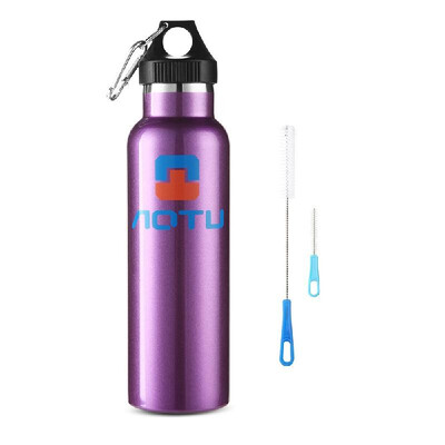 

600ml Double Wall Insulated Stainless Steel Water Bottle with Cleaning Brush Kit