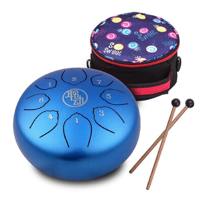 

6 Inch Steel Tongue Drum Handpan Drum 8-Notes C-Key Percussion Instrument with Mallets Drum Bag Wiping Cloth for Musical Education