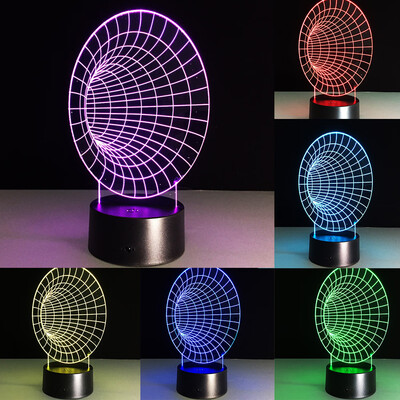 

〖Follure〗3D illusion Visual Night Light 7 Colors Change LED Desk Lamp Bedroom Home Decor