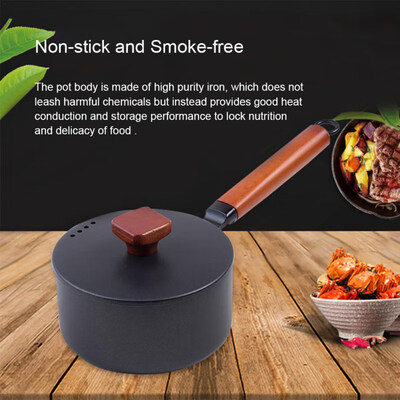 

16cm Kitchen Non-stick Soup Milk Pan with Lid Induction Gas Cooker Saucepan