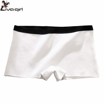 

Women Safety Shorts Pants Seamless Thread Mid Waist Panties Anti Emptied Boyshorts Underpants Girls Slimming Underwear