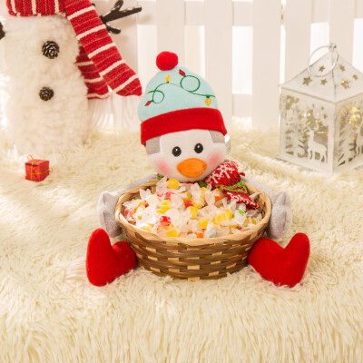 

JPGIF Christmas Candy Storage Basket Decoration Santa Claus Storage Basket Gift