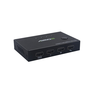 

AIMOS USB Shared Switcher Printer Shared Switcher 4-port Multi-computer Share USB Keyboard Mouse 4 in 4 Switcher