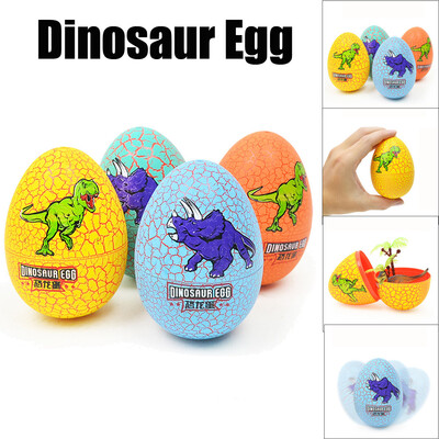 

Siaonvr Colorful Crackle Dinosaur Egg Simulation Dinosaur Animal Model Surprise Toy